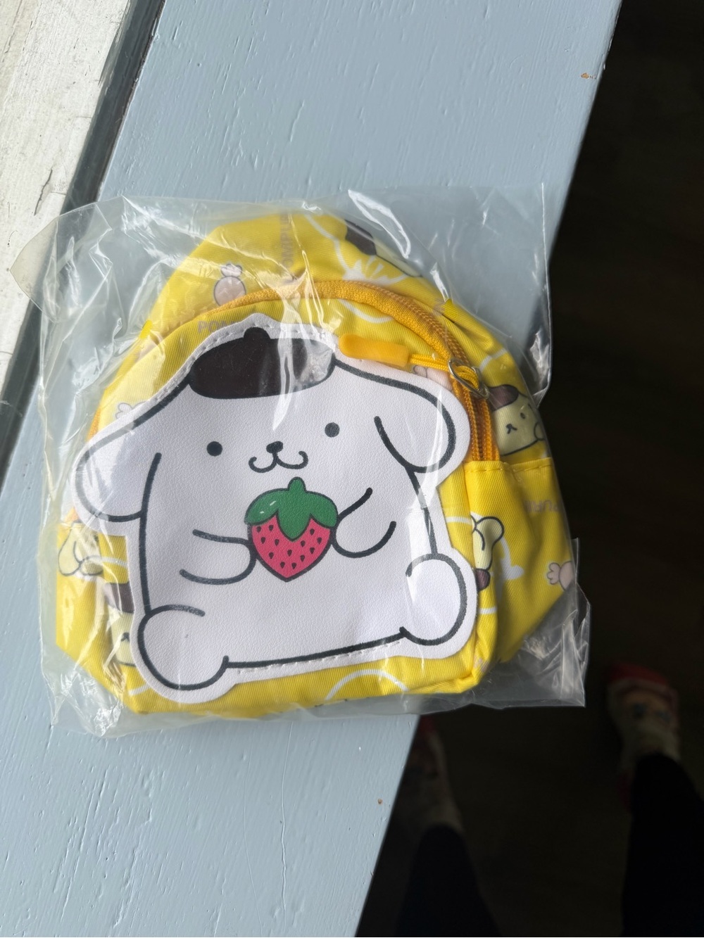 Pom Pom Purin Yellow Mini Backpack Coin Pouch